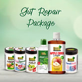 Gut Repair Package - Gut Repair Powder, Aloe Gut, Amla Powder, Apple Cider Vinegar, Consti Relief,giner powder